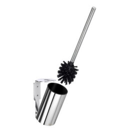 Smedbo Polished Chrome Wall Mounted Toilet Brush And Container - thumbnail 2