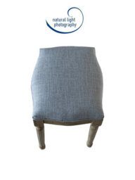 Aspect Furniture French Style Belle Dressing Table Stool ,white Washed Wood,grey Cushion - thumbnail 8