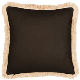 Paoletti Colonial Palm Tropical Printed Fringed Polyester Filled Cushion - thumbnail 2