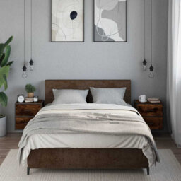 Berkfield Wall-Mounted Bedside Cabinets 2 Pcs Smoked Oak 40X31X39.5 Cm - thumbnail 3