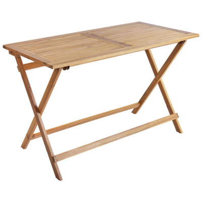 Beliani Garden Dining Table Prossedi 120 Cm 60 Cm Acacia Wood Brown - image 1