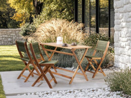 Beliani Garden Dining Table Prossedi 120 Cm 60 Cm Acacia Wood Brown - thumbnail 2