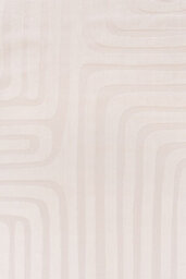 The Rugs Loft Ivory Curved Line Living Room Area Rug And Runners Soft Pile - thumbnail 2