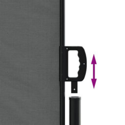 Walplus Retractable Side Awning Garden Sun Shade Canopy Gazebo For Back Door, Porch, Patio Anthracite 180X1000 Cm - thumbnail 6