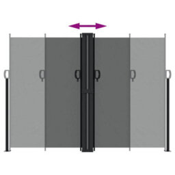 Walplus Retractable Side Awning Garden Sun Shade Canopy Gazebo For Back Door, Porch, Patio Anthracite 180X1000 Cm - thumbnail 5