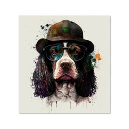 Warren Reed Designer Springer Spaniel Dog Premium Glass Kitchen Splashback W900mm X H750mm - thumbnail 2
