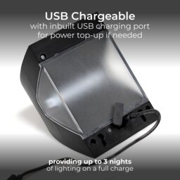 Luceco Prysm Non-Adjustable Black Battery & Solar-Powered Led 3W Pir With Motion Sensor Square Outdoor Wall Light - thumbnail 4