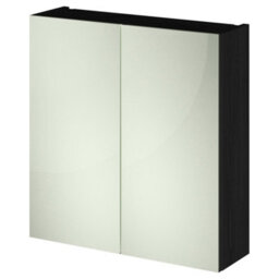 FNX Bathrooms Element Fitted Wall Hung 2 Door Mirror Unit 800mm Charcoal Black - thumbnail 2