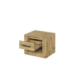 Arte Idea Contemporary Bedside Table 1 Drawer 1 Open Storage Compartment Oak Artisan Effect (H)410mm (W)500mm (D)420mm - thumbnail 2