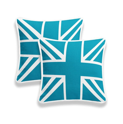 Chilimilii Union Jack Cushion Covers 100% Cotton Uk British Flag Square Cushion Cases 45X45Cm Pack Of 2 - image 1