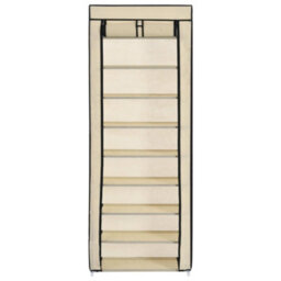 Walplus Shoe Cabinet With Cover Cream 57X29X162 Cm Fabric - thumbnail 2