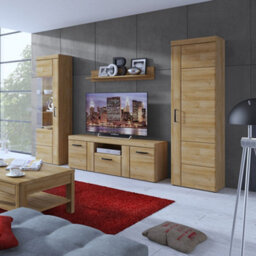 Furniture To Go Cortina Tall Glazed Display Cabinet (Lh) In Grandson Oak - thumbnail 6