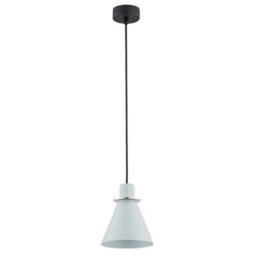 Luminosa Lighting Luminosa Beverly Dome Pendant Ceiling Light Blue Matt, Chrome Elements - thumbnail 2