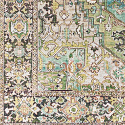 Livabliss Iris-Vintage Green Blue Beige Traditional Boho Living Dining Bedroom Rug 80 X 230 Cm Easy Care, Non Shedding - thumbnail 7