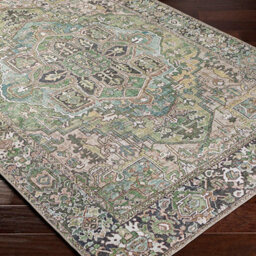 Livabliss Iris-Vintage Green Blue Beige Traditional Boho Living Dining Bedroom Rug 80 X 230 Cm Easy Care, Non Shedding - thumbnail 6