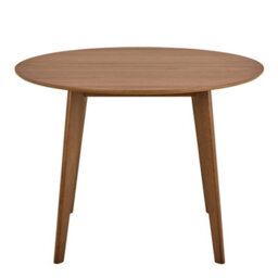 Wyld Haus Saffron Small Walnut Wood Effect Round Dining Table - Seats 4, 105Cm - thumbnail 4