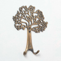 Homescapes Gold Tree Of Life Wall Mounted Coat Hook - thumbnail 1