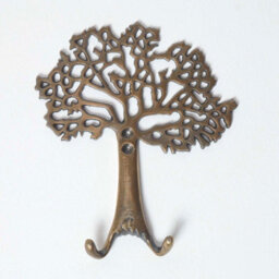 Homescapes Gold Tree Of Life Wall Mounted Coat Hook - thumbnail 2