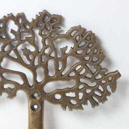 Homescapes Gold Tree Of Life Wall Mounted Coat Hook - thumbnail 3