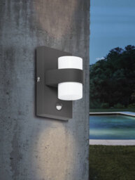 Eglo Atollari Black And White Metal And Plastic Ip44 Integrated Led Outdoor Wall Light, (D) 10Cm - thumbnail 4