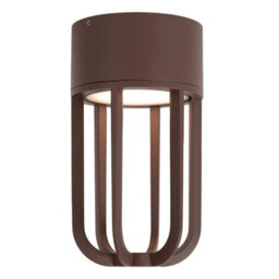 Lucide Wells Led Outdoor Flush Ceiling Light Rust Brown - thumbnail 2