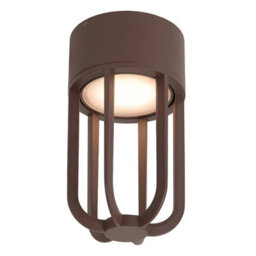 Lucide Wells Led Outdoor Flush Ceiling Light Rust Brown - thumbnail 4