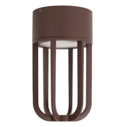 Lucide Wells Led Outdoor Flush Ceiling Light Rust Brown - thumbnail 1