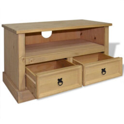 Berkfield Tv Cabinet Mexican Pine Corona Range 91X43X56 Cm - thumbnail 3