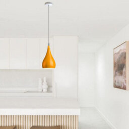 Ledsone Modern Teardrop Hanging Ceiling Light Red Pendant Lamp, Eyeball Design Modern Light Shades E27 Uk Lamp Fixture Yellow - thumbnail 4