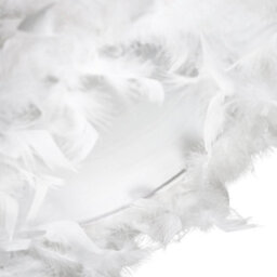 Happy Homewares Modern Designer Real White Feather Drum Lamp Shade With Inner Cotton Lining - thumbnail 2