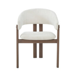 Btm Set Of 4 Metal Dining Chairs, Linen Upholstery, Walnut Finish, For Home And Café - thumbnail 8