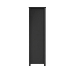 Wyld Haus Tulle Panelled 2-Door Black Wood Wardrobe With 1 Drawer - thumbnail 6