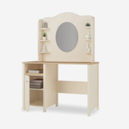 Arte Mia Sand Beige And Oak Vincenza Desk Hutch With Mirror 940 X 140 X 810mm - thumbnail 3