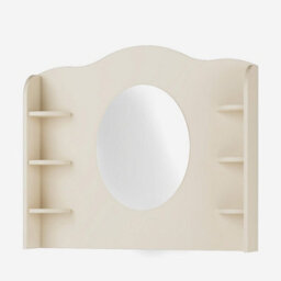 Arte Mia Sand Beige And Oak Vincenza Desk Hutch With Mirror 940 X 140 X 810mm - thumbnail 1