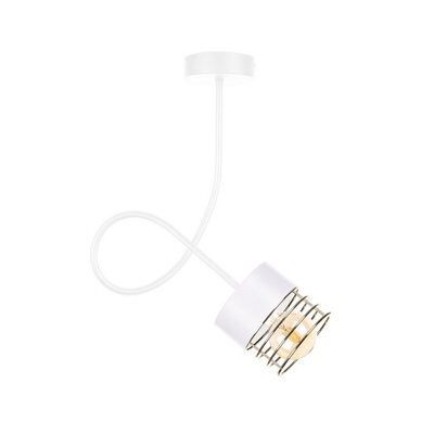 Luminosa Lighting Luminosa Royal Slim Pendant Ceiling Light White, Gold, 25Cm, 1X E27