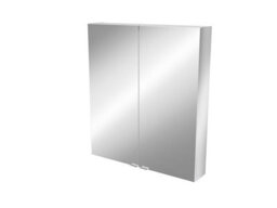 GoodHome Imandra Tall Matt Mirror Effect Double Bathroom Cabinet Mirrored (H)900mm (W)800mm - thumbnail 1