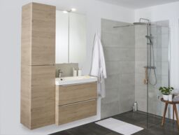 GoodHome Imandra Tall Matt Mirror Effect Double Bathroom Cabinet Mirrored (H)900mm (W)800mm - thumbnail 8