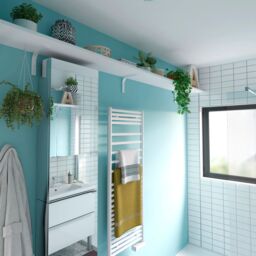 GoodHome Imandra Tall Matt Mirror Effect Double Bathroom Cabinet Mirrored (H)900mm (W)800mm - thumbnail 5