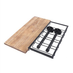 Floating Wine Rack Wall Mount Glass Holder Storage - thumbnail 6