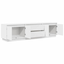 Berkfield Tv Cabinet With Led Lights White 193.5X41X50 Cm - thumbnail 6