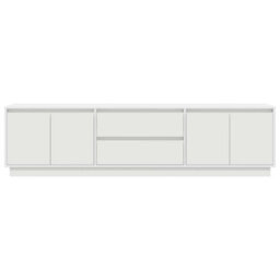 Berkfield Tv Cabinet With Led Lights White 193.5X41X50 Cm - thumbnail 7