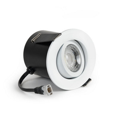 White 6W Led Downlight - 3K Warm White - Dimmable & Tilt Ip44 - Se Home - image 1