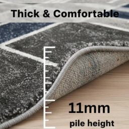 Modern Box Design Area Rug Soft Thick Pile Carpet Living Room Bedroom Kitchen Non Shedding Polypropylene Rug 160X230 Cm - thumbnail 7