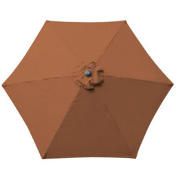 Rinse Bathrooms Outdoor Patio Garden Parasol 2.5M Sun Shade Umbrella Canopy W/crank Tilt Uv Protection Coffee - thumbnail 3