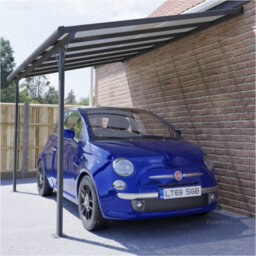 Aluminium Wall Mounted Pergola, Adjustable Pitch & Post Positions, Polycarbonate Roof Lean-To Gazebo - 8Ft X 12Ft (2.5X3.8M) - thumbnail 3