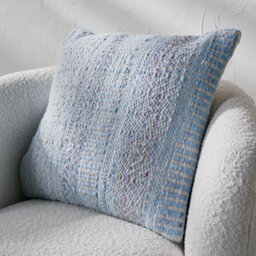Pacific Lifestyle Indoor And Outdoor Aqua Blue And White Inca Pattern Scatter Cushion - thumbnail 1