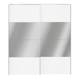 GoodHome Atomia Matt White Particle Board Mirrored Wardrobe (H)2250mm (W)2000mm (D)655mm - thumbnail 2