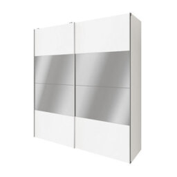 GoodHome Atomia Matt White Particle Board Mirrored Wardrobe (H)2250mm (W)2000mm (D)655mm - thumbnail 1
