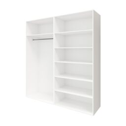 GoodHome Atomia Matt White Particle Board Mirrored Wardrobe (H)2250mm (W)2000mm (D)655mm - thumbnail 3