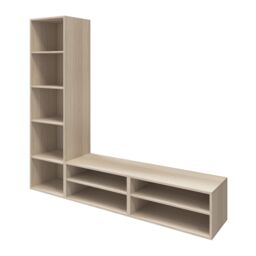 GoodHome Atomia Freestanding Matt Oak Effect Corner Tv Unit With 6 Shelves, (H)187.5Cm X (W)50Cm X (D)47Cm - thumbnail 3